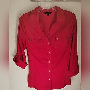 Zac & Rachel Red Holiday Shirt-Large
